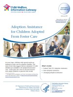 Adoption Assistance for Children Adopted From Foster Care