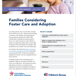 Families Considering Foster Care and Adoption