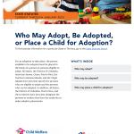 Who May Adopt, Be Adopted, or Place a Child for Adoption?