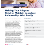 Helping Your Adopted Children Maintain Important Relationships with Family